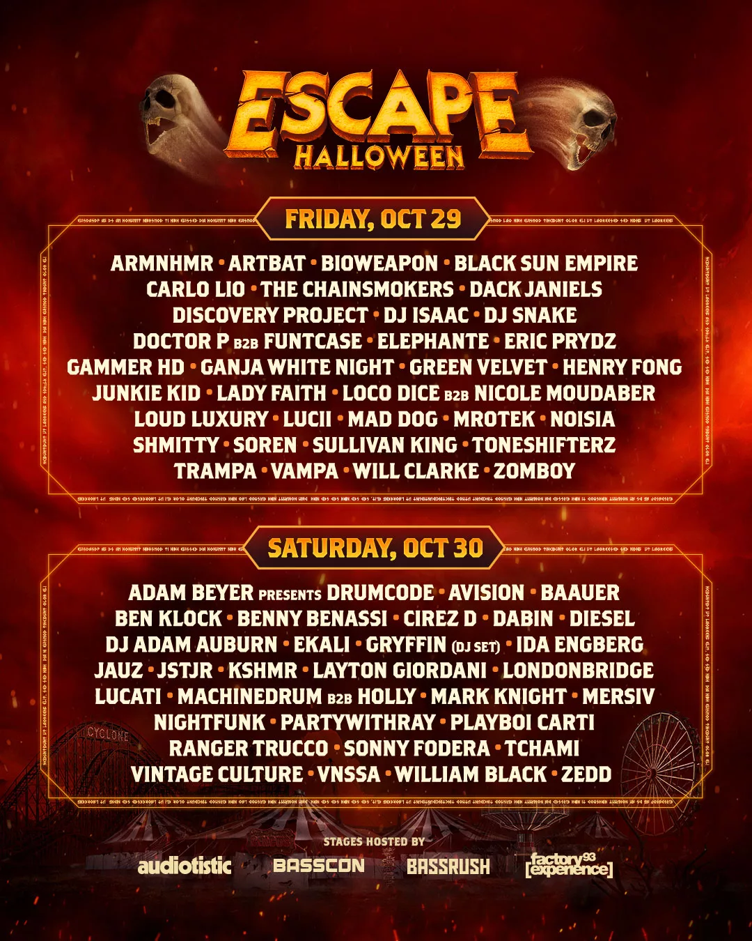Escape Halloween 2021 Lineup poster image