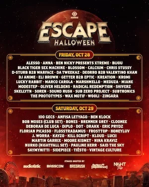 Escape Halloween 2022 Lineup poster image