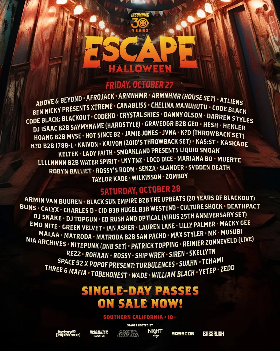 Escape Halloween Reveals 2023 Lineup | Grooveist