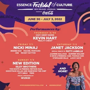 ESSENCE Festival of Culture 2022 Lineup poster image