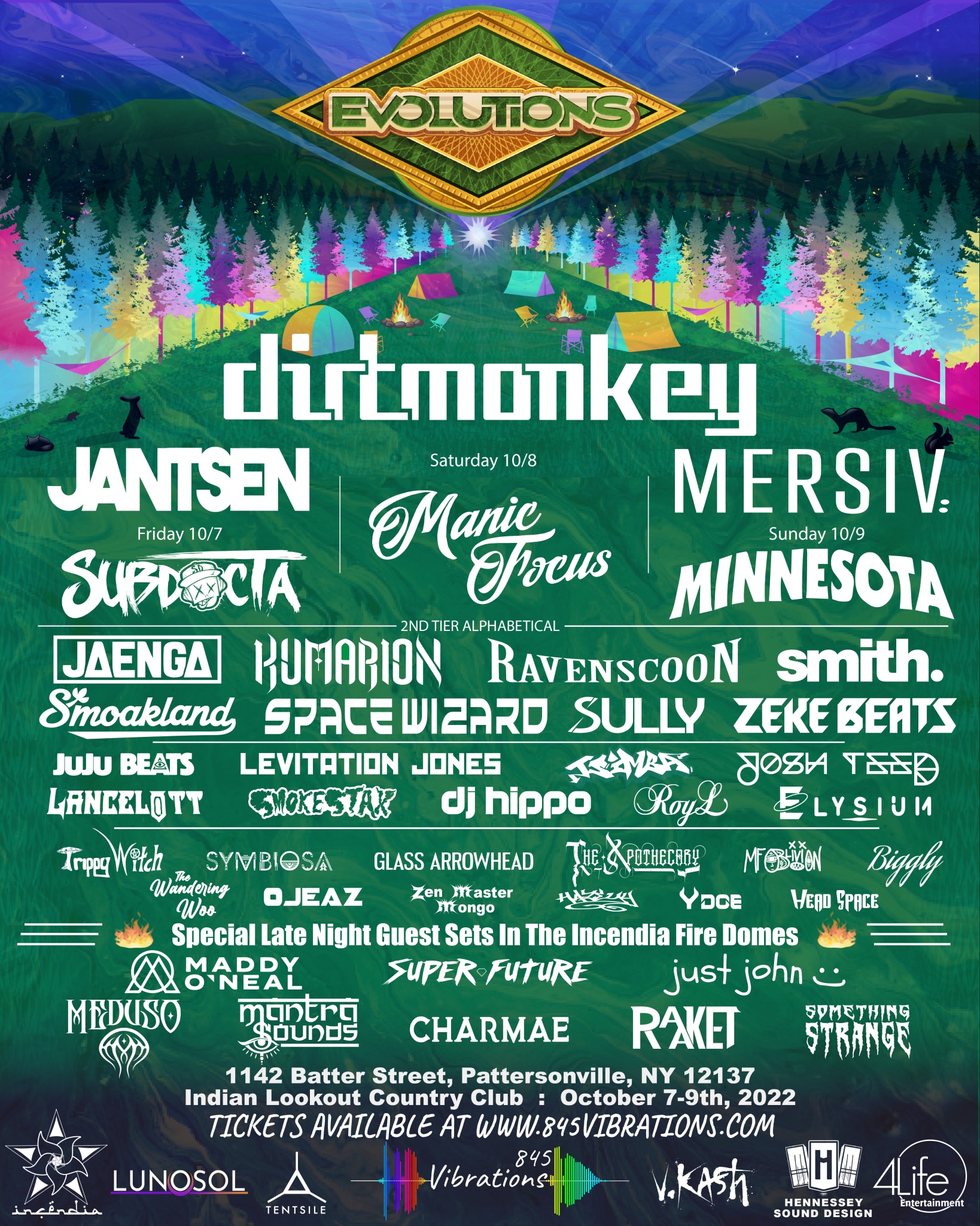 Evolutions Festival 2022 lineup poster