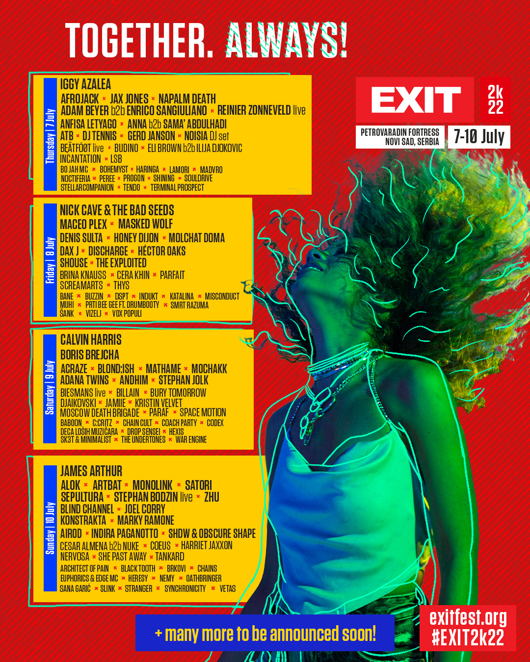 EXIT Festival 2022 Lineup poster image