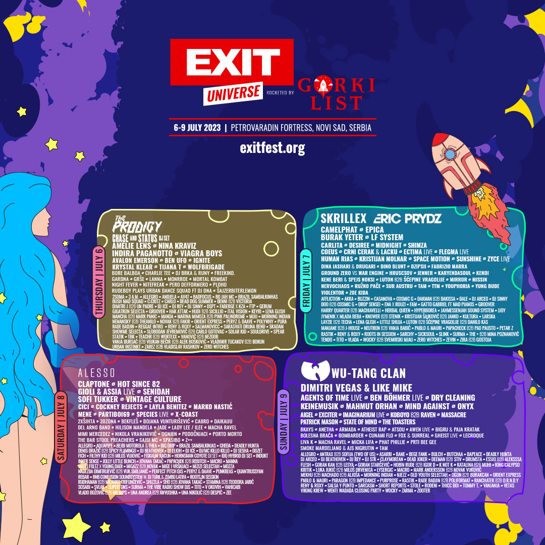 EXIT Festival 2023 Lineup poster image