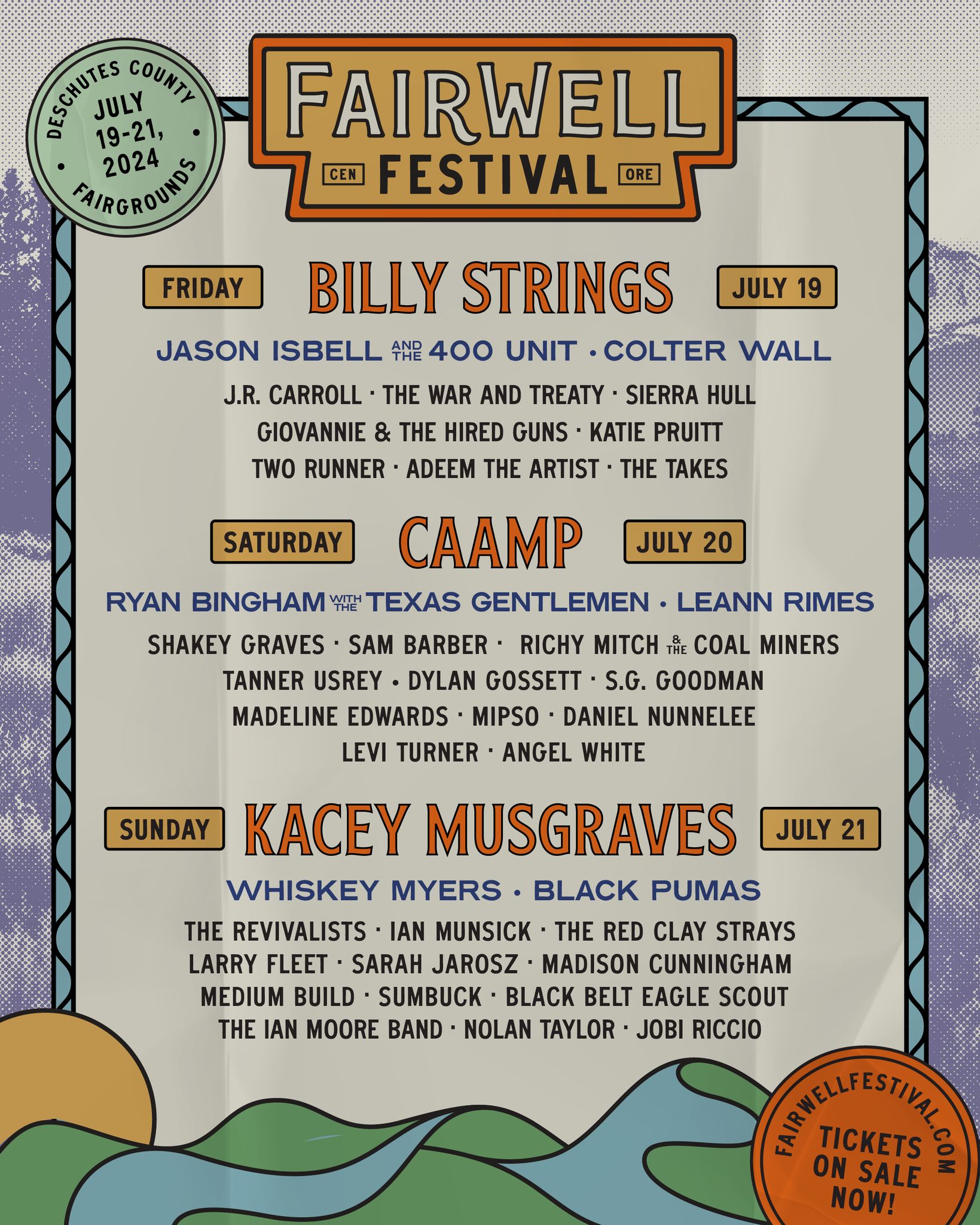 FairWell Festival 2024 lineup poster
