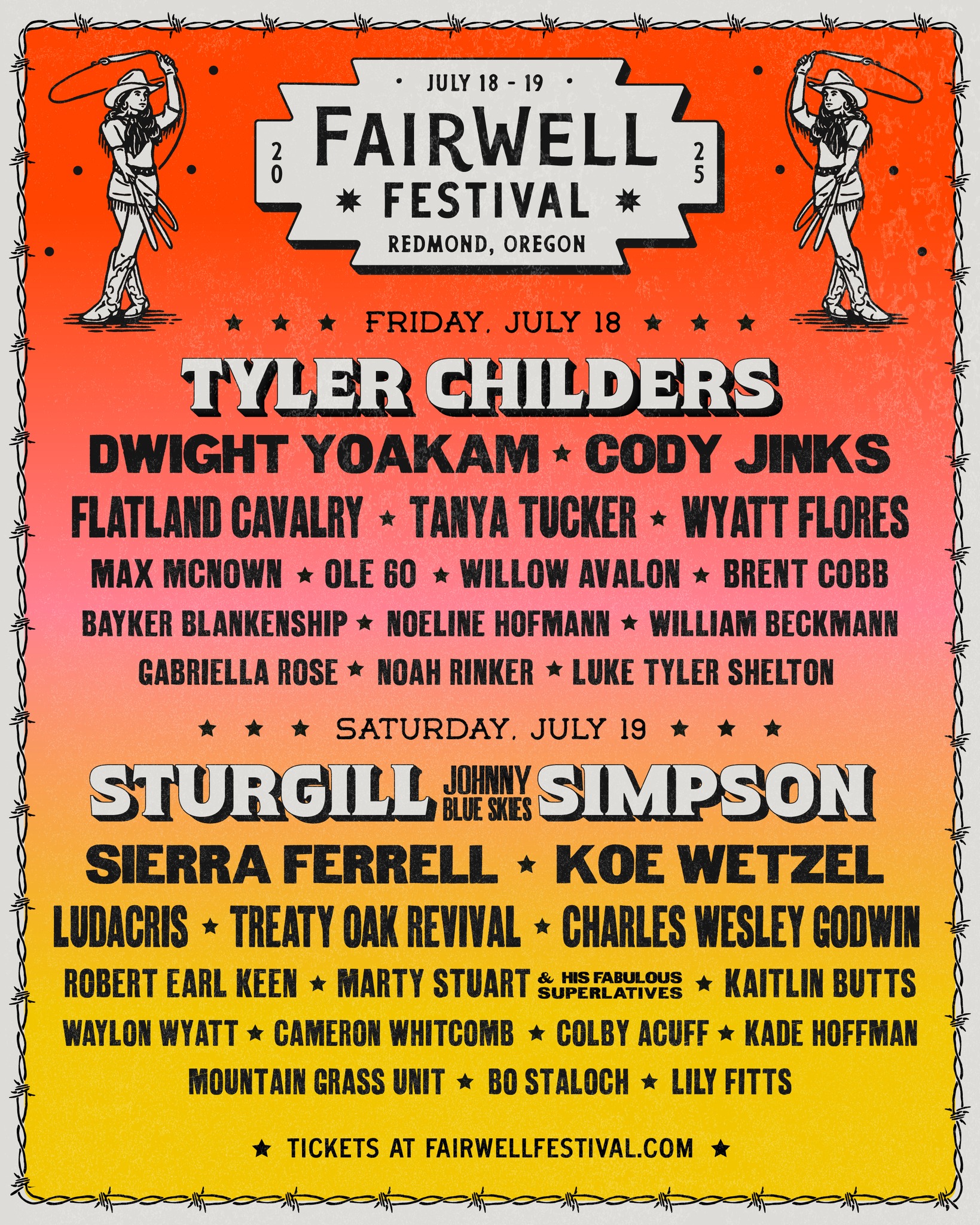 FairWell Festival 2025 lineup poster