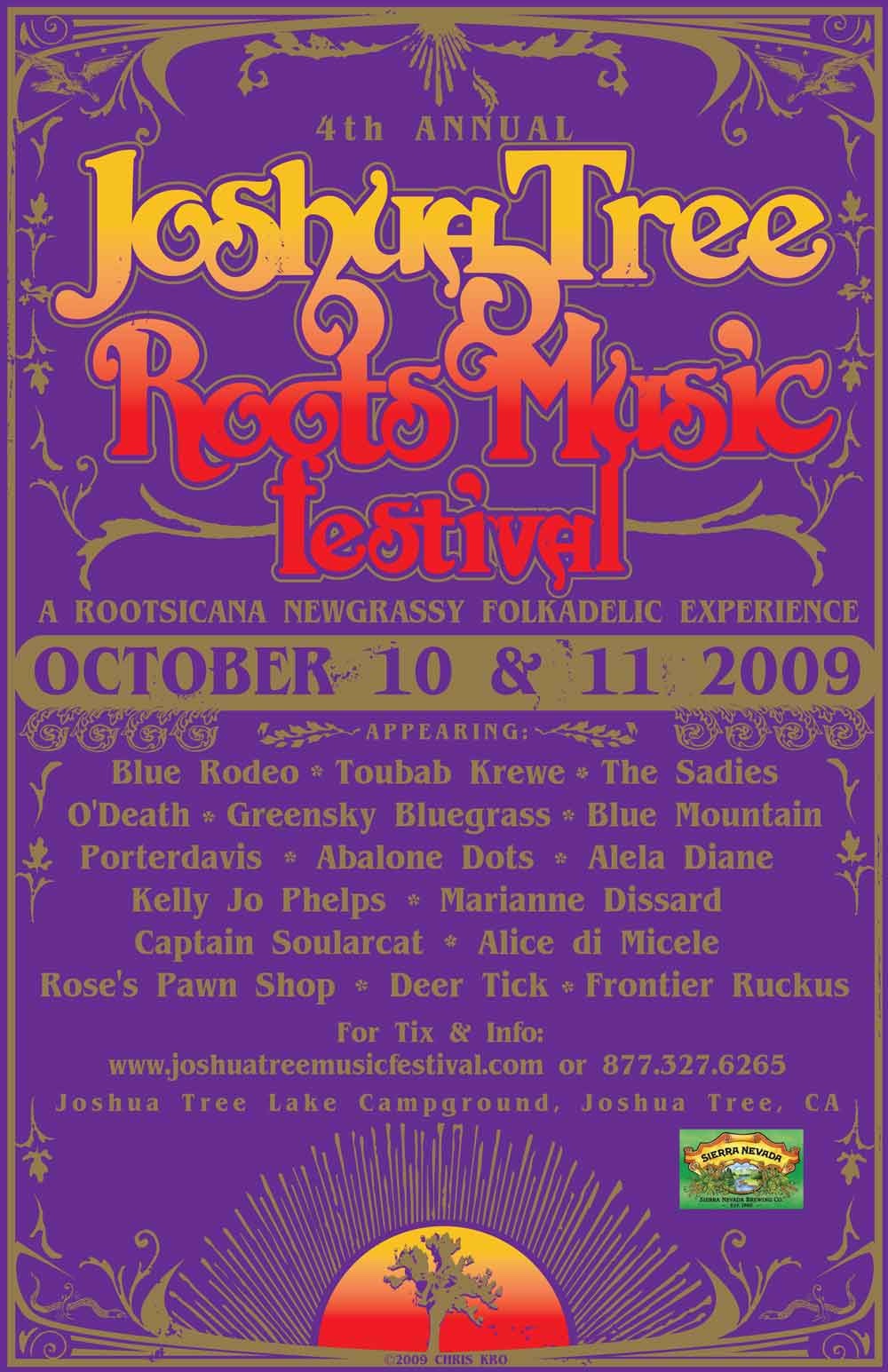 Fall Joshua Tree Music Festival 2009 Lineup poster image