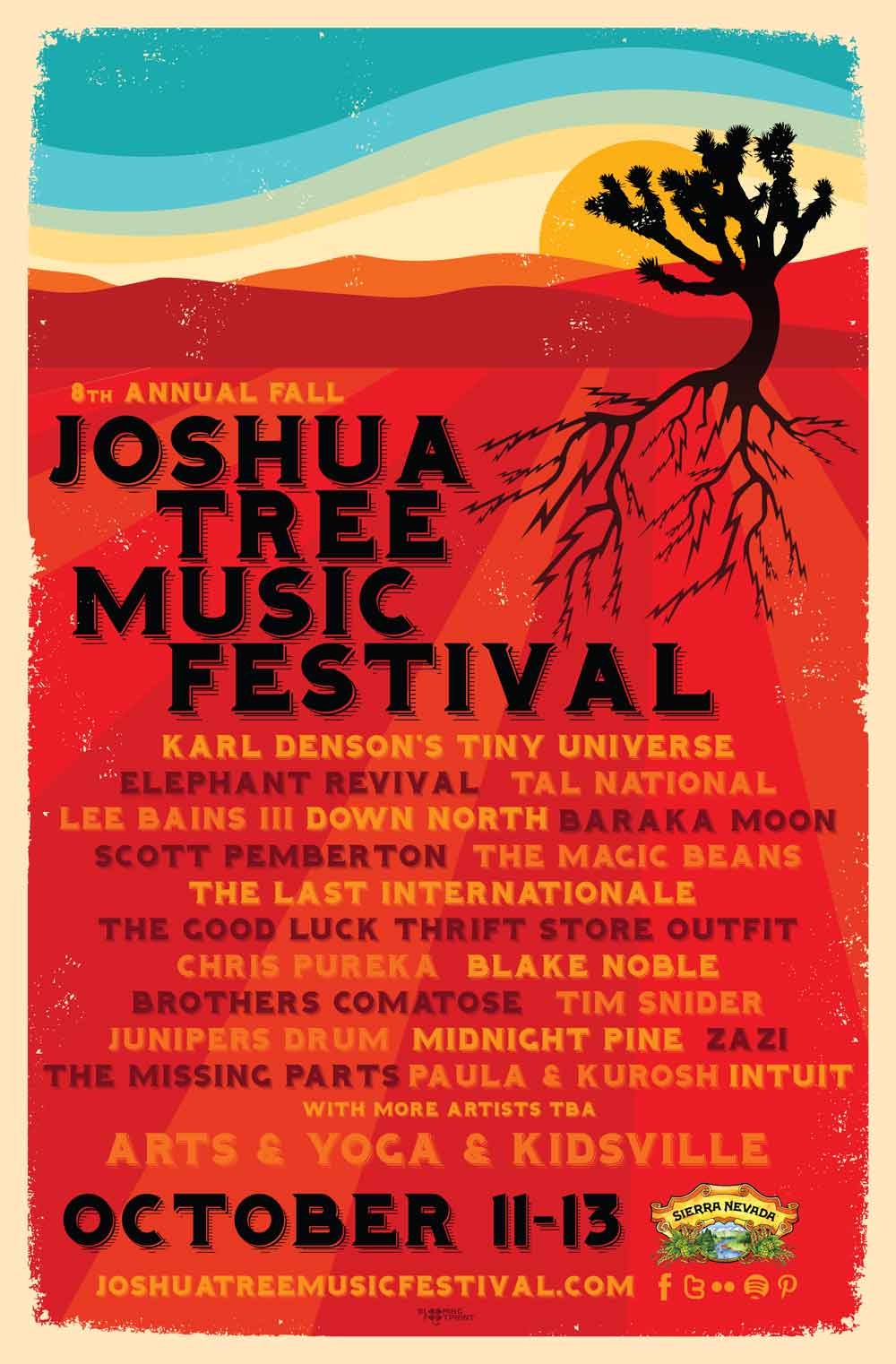 Fall Joshua Tree Music Festival 2013 Lineup poster image