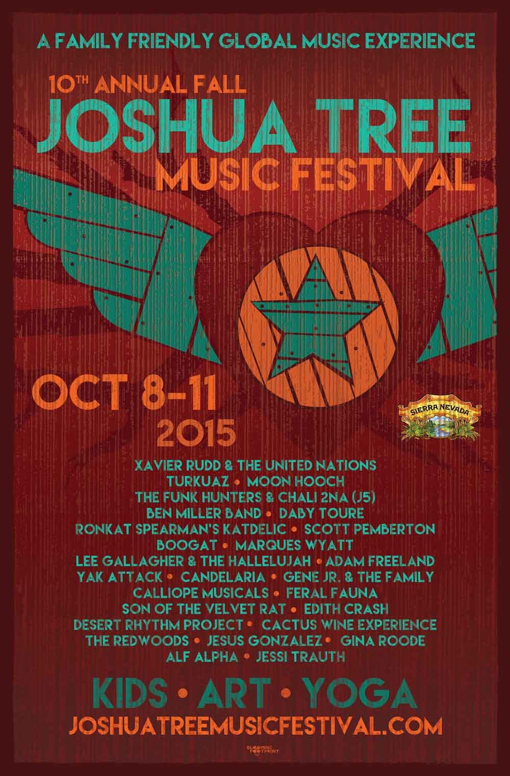 Fall Joshua Tree Music Festival 2015 Lineup poster image
