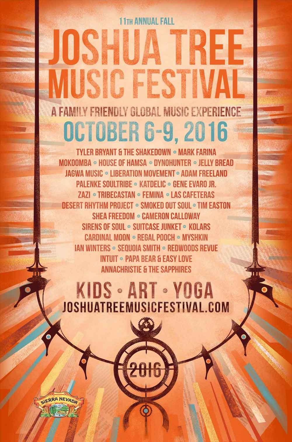 Fall Joshua Tree Music Festival 2016 Lineup poster image