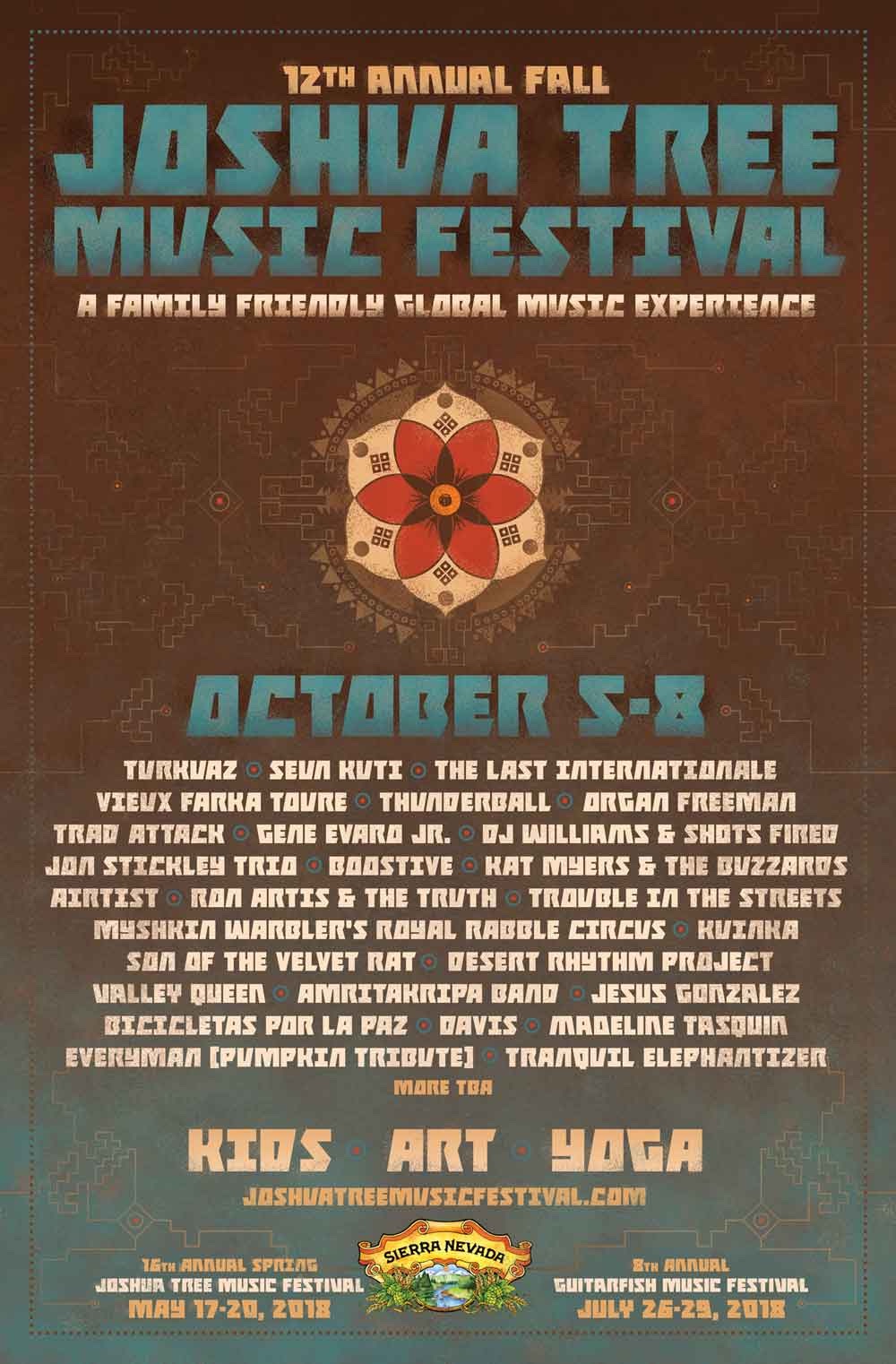 Fall Joshua Tree Music Festival 2017 Lineup poster image