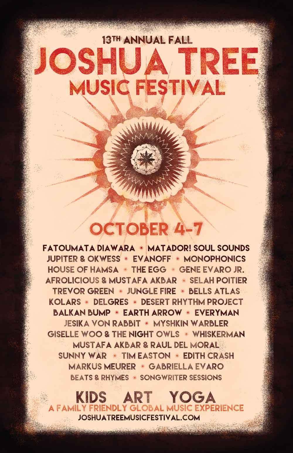 Fall Joshua Tree Music Festival 2018 Lineup poster image