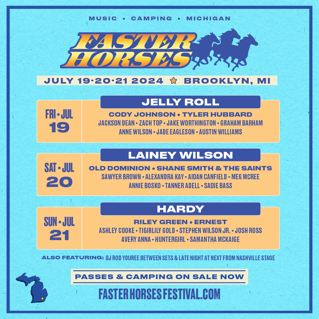 Faster Horses Festival 2024 lineup poster