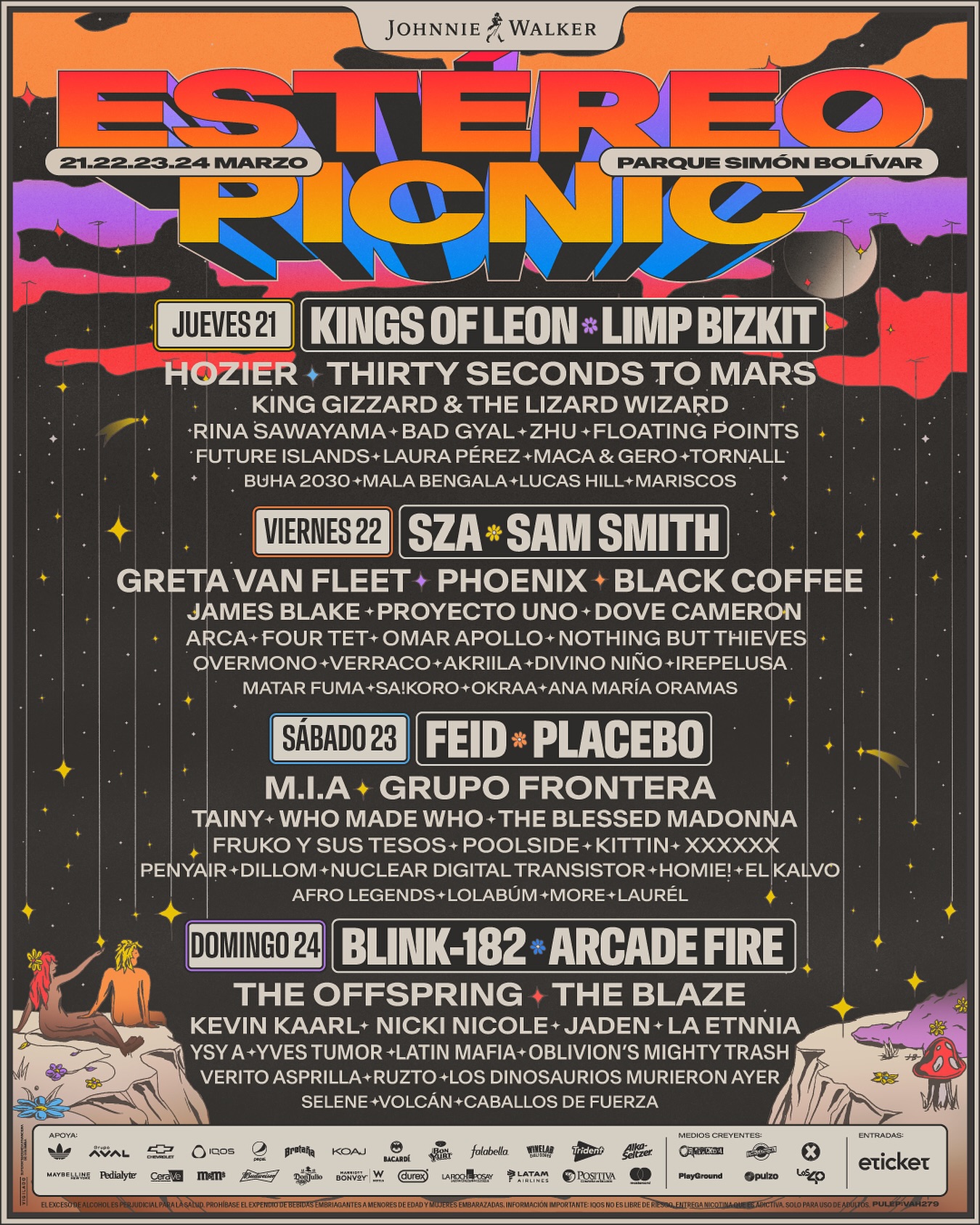 Festival Estéreo Picnic 2024 lineup poster