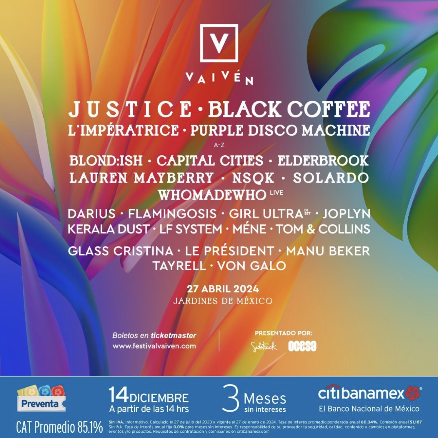Festival Vaivén lineup poster