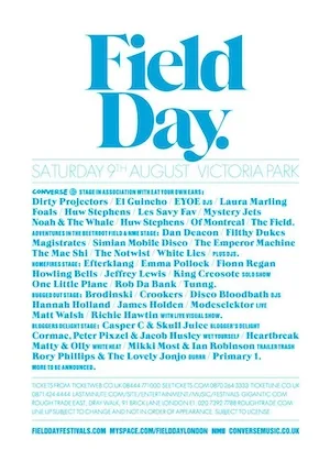 Field Day London 2008 Lineup poster image