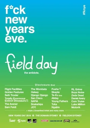 Field Day Sydney 2016 Lineup poster image
