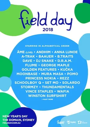 Field Day Sydney 2018 Lineup poster image