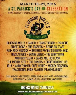 Flogging Molly’s Salty Dog Cruise 2016 Lineup poster image
