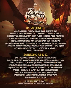 Forbidden Kingdom Music Festival 2021 Lineup poster image