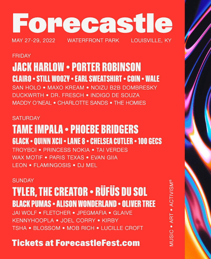 forecastle festival 2022 lineup poster