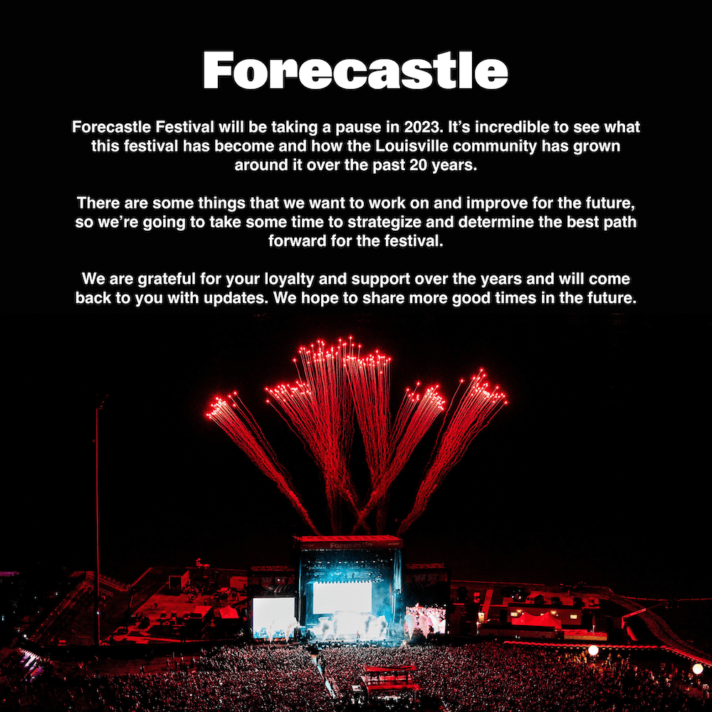 Forecastle Festival To Take 2023 Off Grooveist