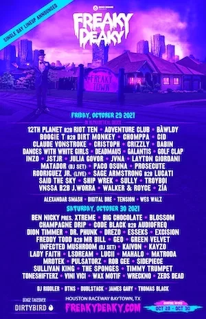 Freaky Deaky Texas 2021 Lineup poster image