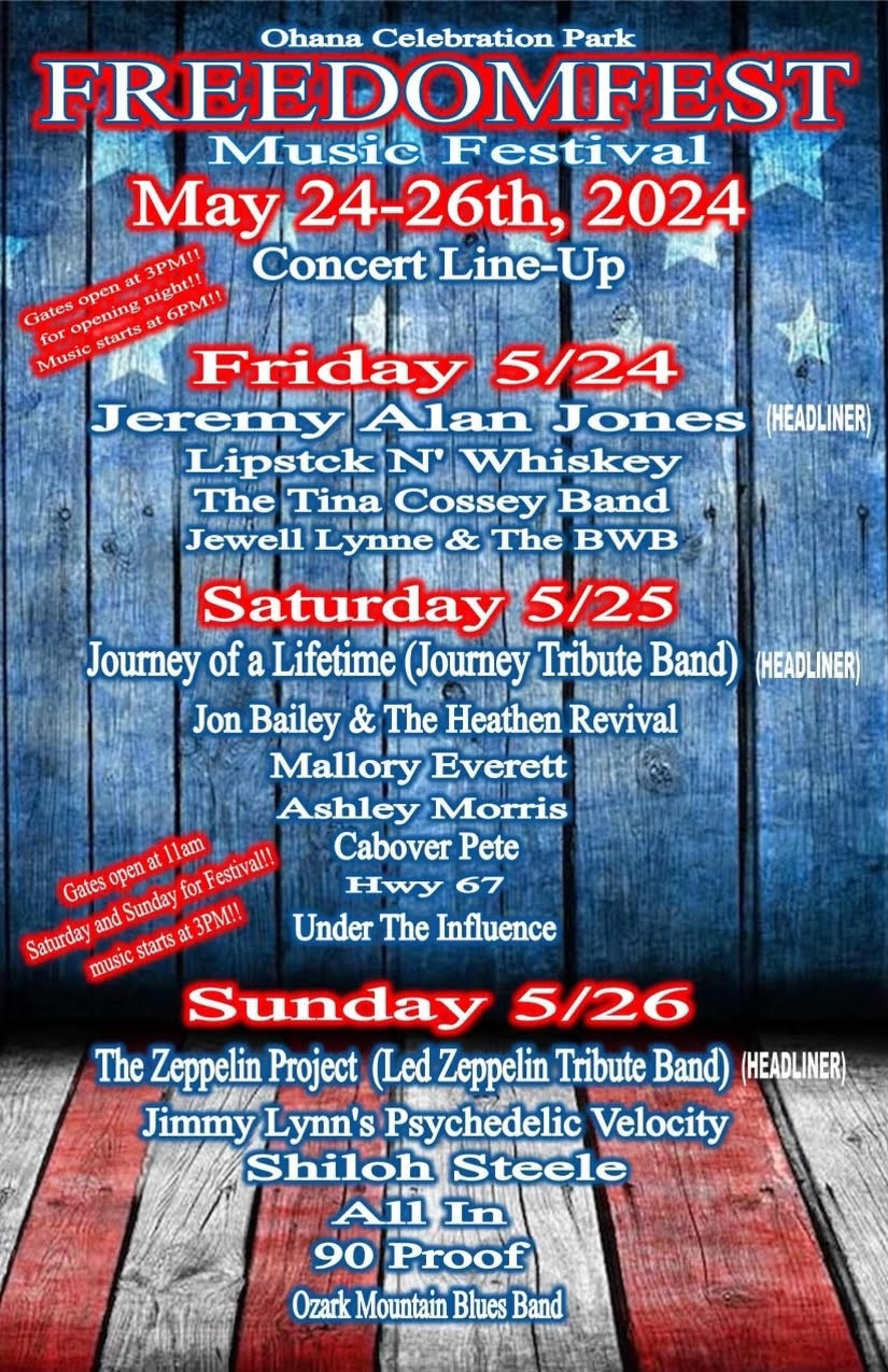 FREEDOMFEST Music Festival lineup poster
