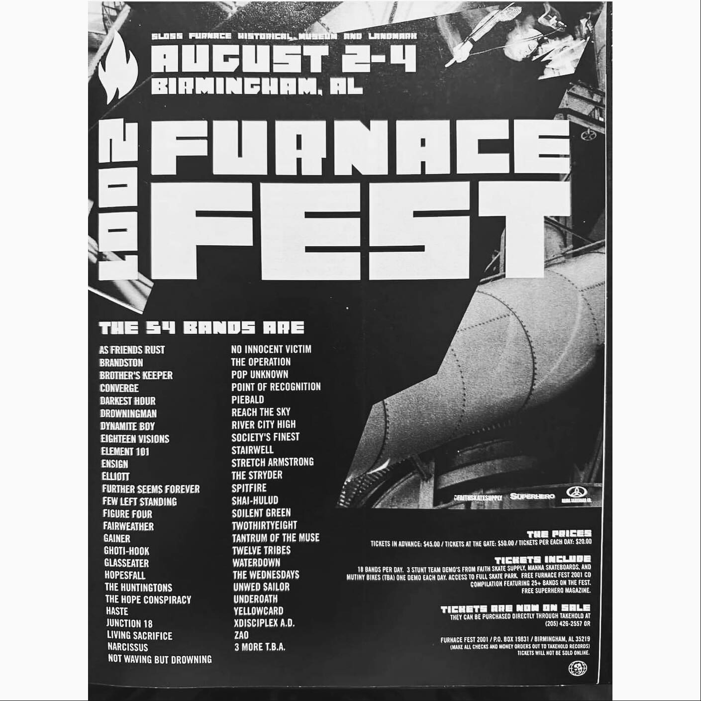 Furnace Fest 2001 Lineup poster image