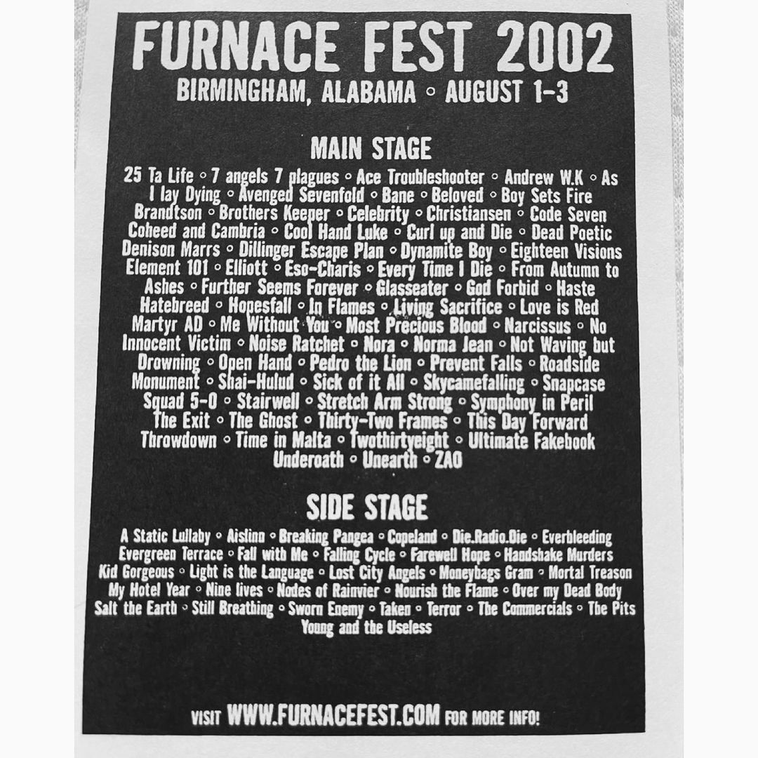 Furnace Fest 2002 Lineup poster image