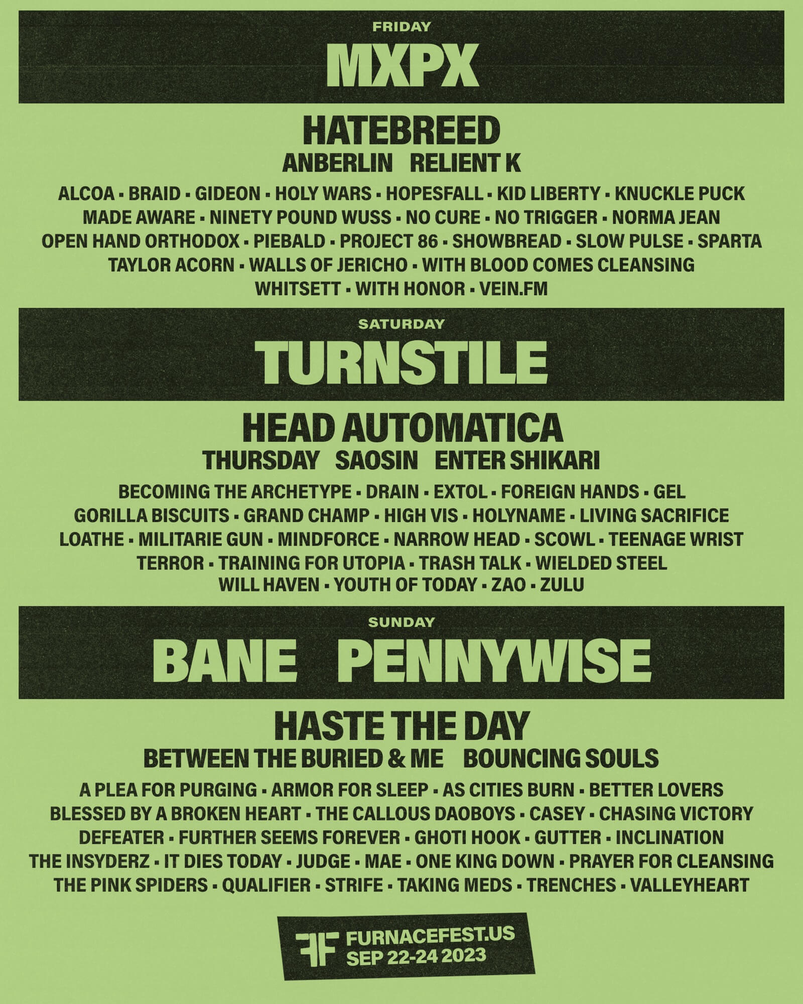 Furnace Fest 2023 Lineup poster image
