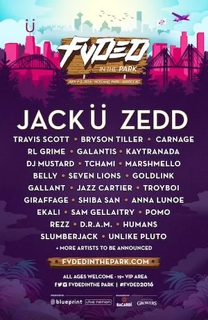 FVDED In The Park 2016 Lineup poster image