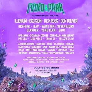 FVDED In The Park 2022 Lineup poster image
