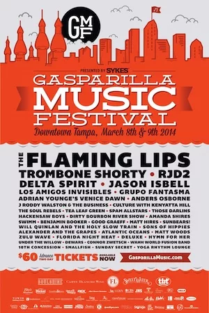 Gasparilla Music Festival 2014 Lineup poster image