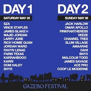 Gazebo Festival 2024 Lineup poster image