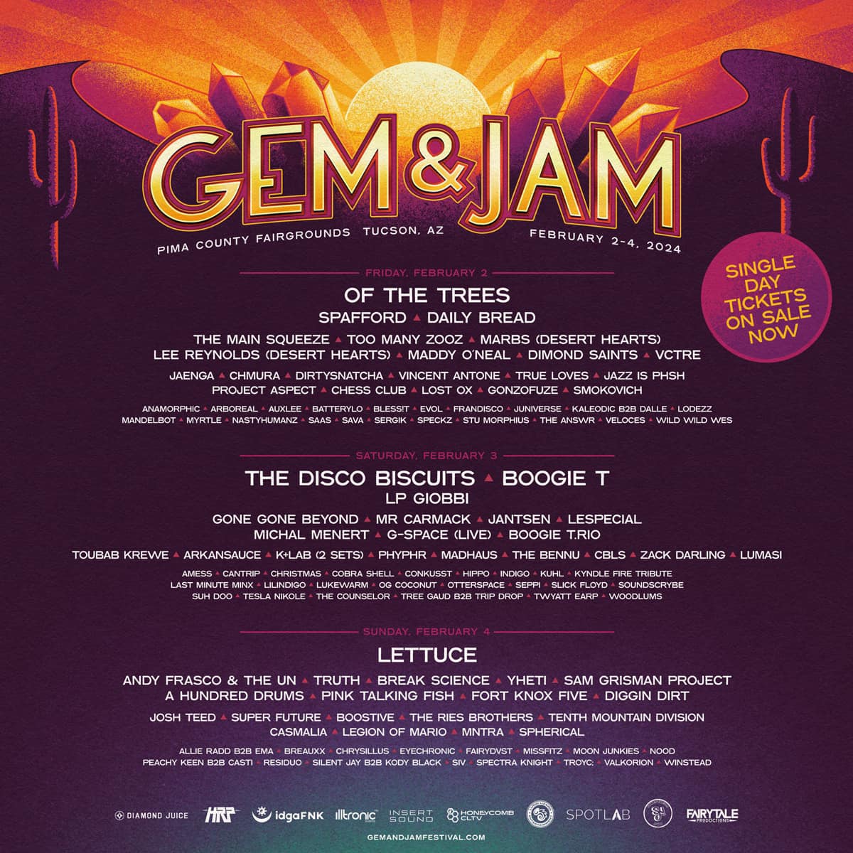 Gem & Jam Festival 2024 Lineup Grooveist