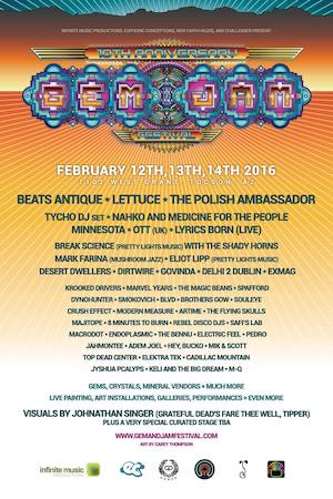 Gem & Jam Festival 2016 Lineup poster image