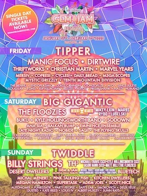 Gem & Jam Festival 2020 Lineup poster image