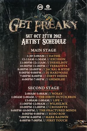 Get Freaky Festival 2012 Lineup poster image
