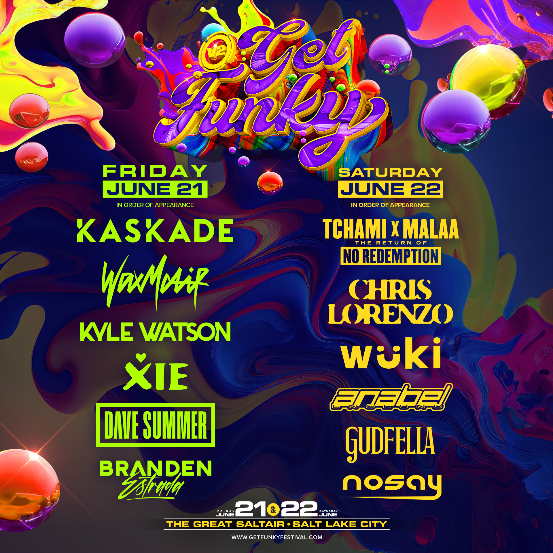 Get Funky Festival 2024 lineup poster