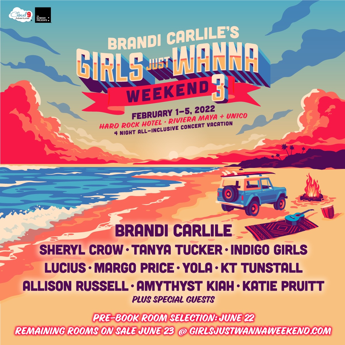 Girls Just Wanna Weekend 2022 lineup poster