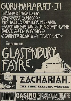 Glastonbury Festival 1971 Lineup poster image