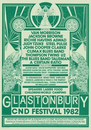 Glastonbury Festival 1982 Lineup poster image
