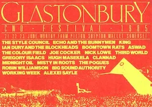Glastonbury Festival 1985 Lineup poster image