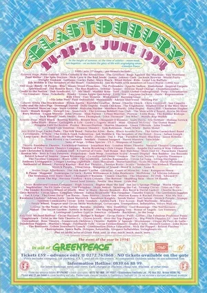 Glastonbury Festival 1994 Lineup poster image