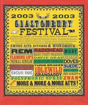 Glastonbury Festival 2003 Lineup poster image