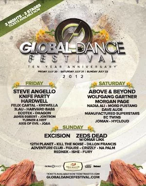 Global Dance Festival 2012 Lineup poster image