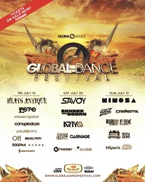 Global Dance Festival 2013 Lineup poster image