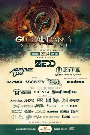 Global Dance Festival 2014 Lineup poster image