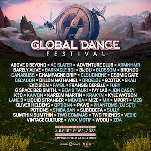 Global Dance Festival 2022 Lineup poster image