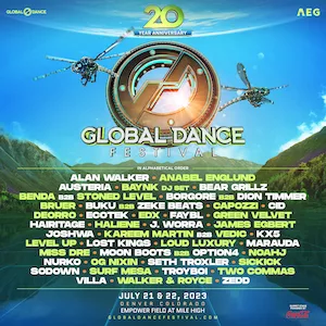 Global Dance Festival 2023 Lineup poster image